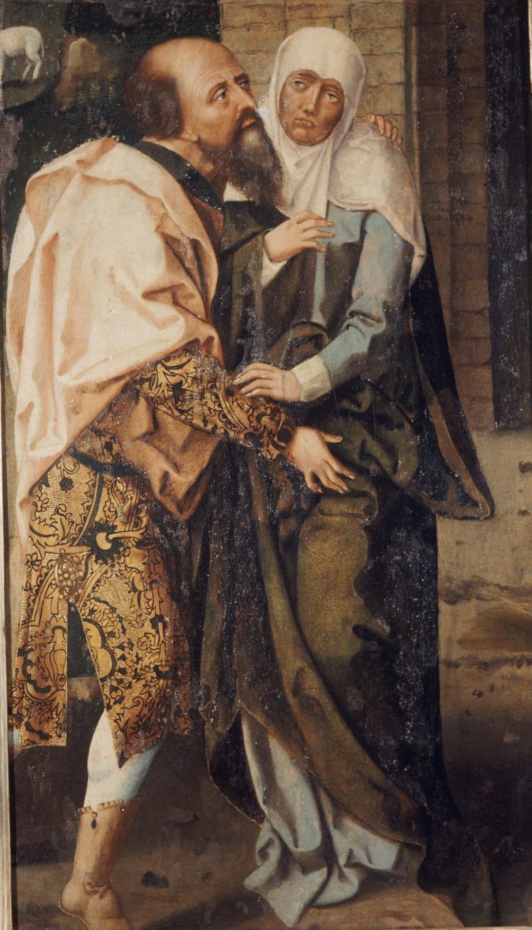 Rencontre de sainte Anne et de Joachim devant la Porte dorée Musées GrandEst