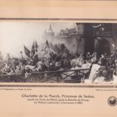 Félix Philippoteaux, Charlotte de La Marck, princesse de Sedan, accueillant les vainqueurs de la bataille de Douzy en 1588, huile sur toile, 1844, collection Musée du château fort, Ville de Sedan